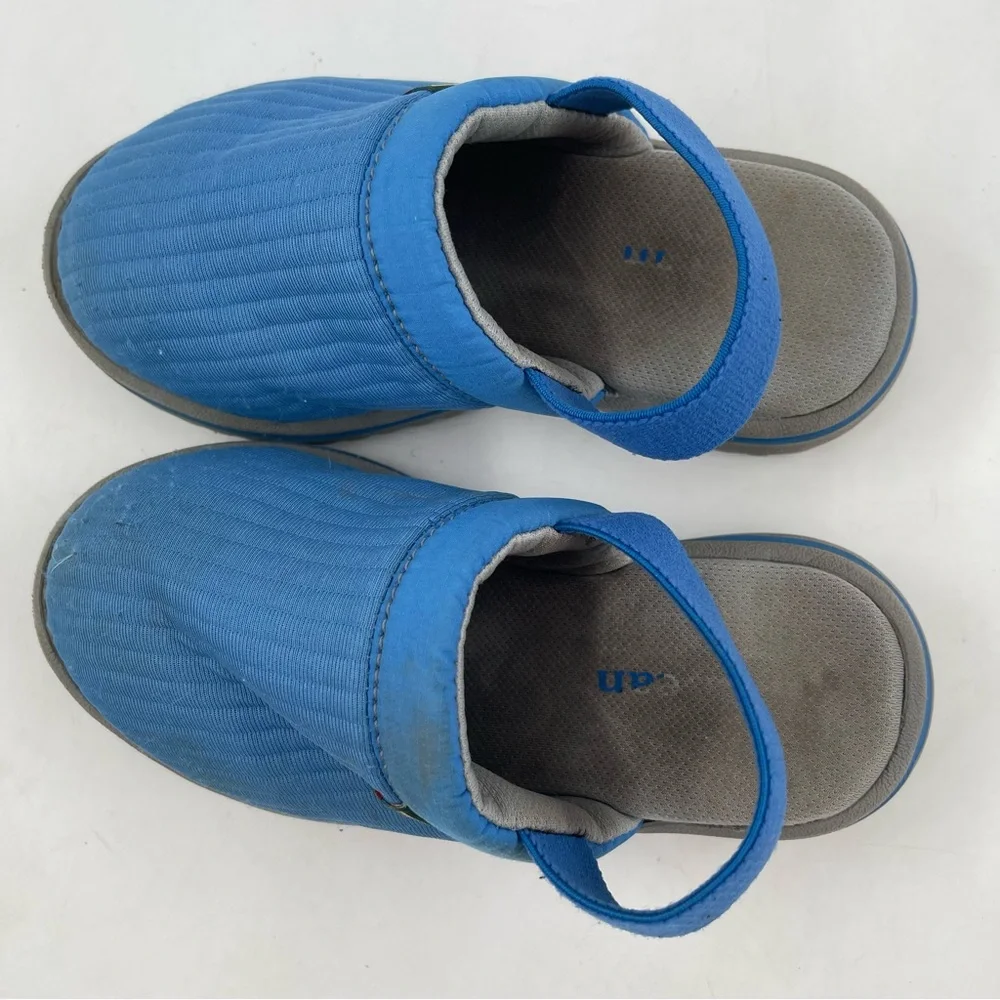 LL Bean Unisex Kids Blue Mule Slippers Sandals - Size 10/11
